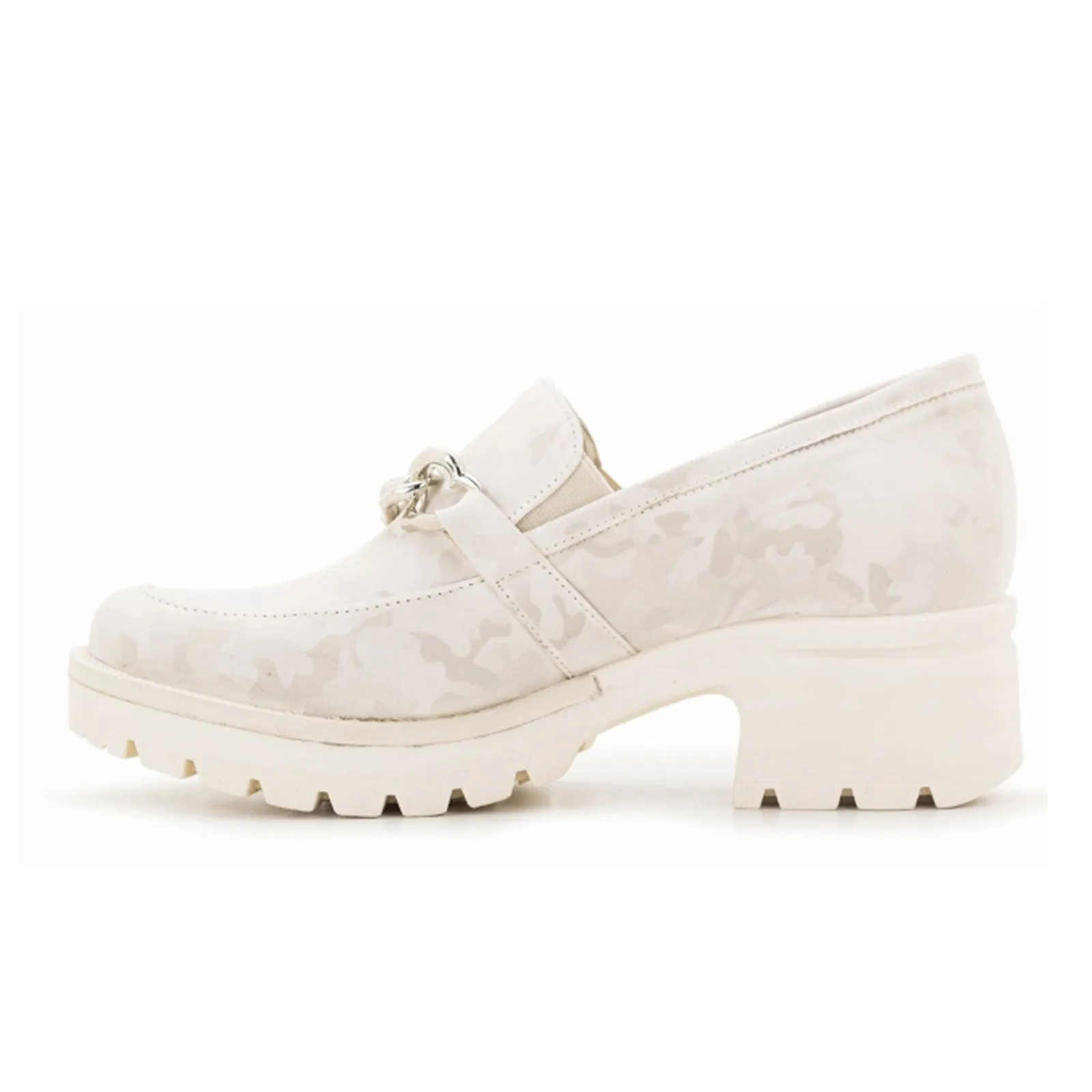 Dromedaris Kella Slip On Chunky Loafer (Women) - Ivory Camo