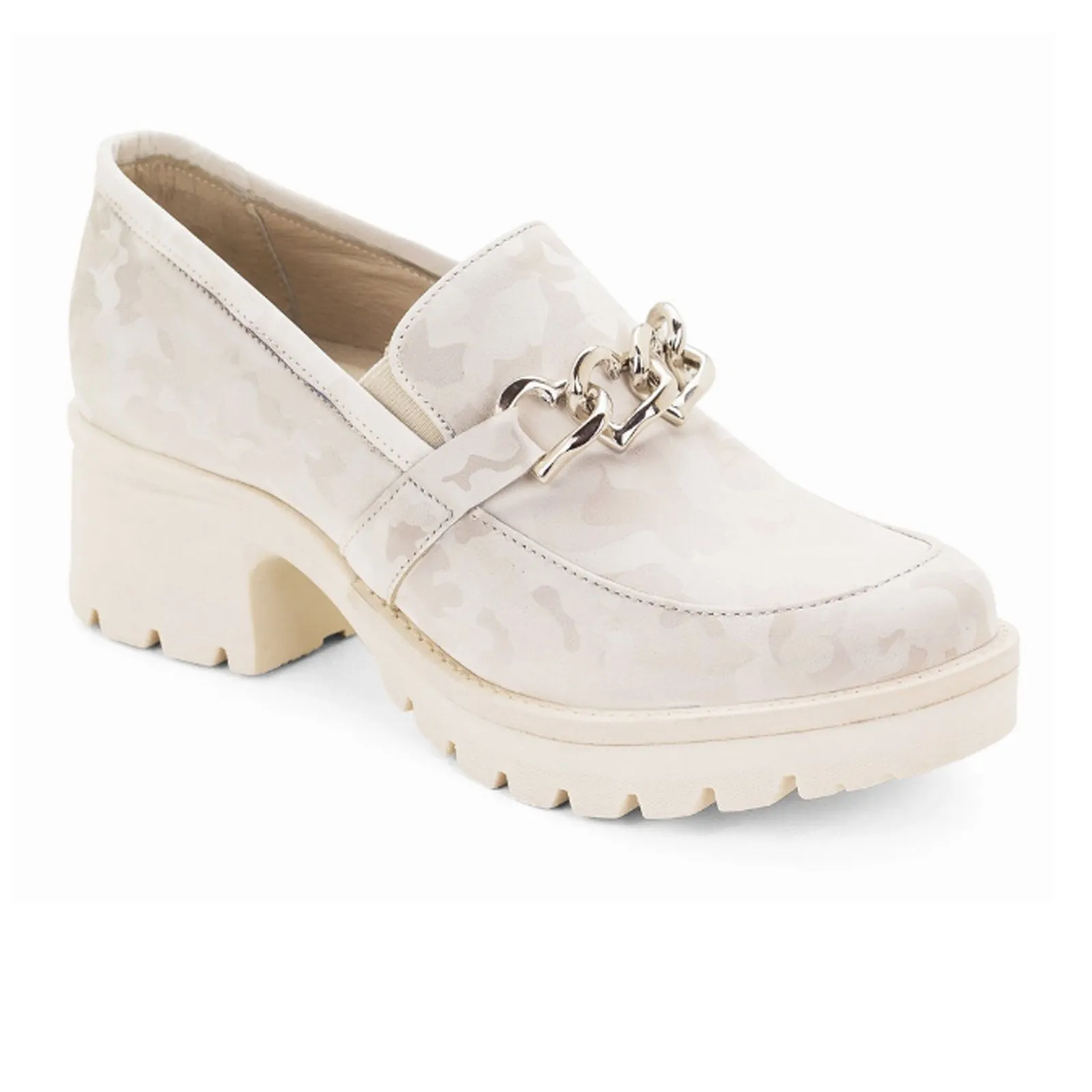 Dromedaris Kella Slip On Chunky Loafer (Women) - Ivory Camo