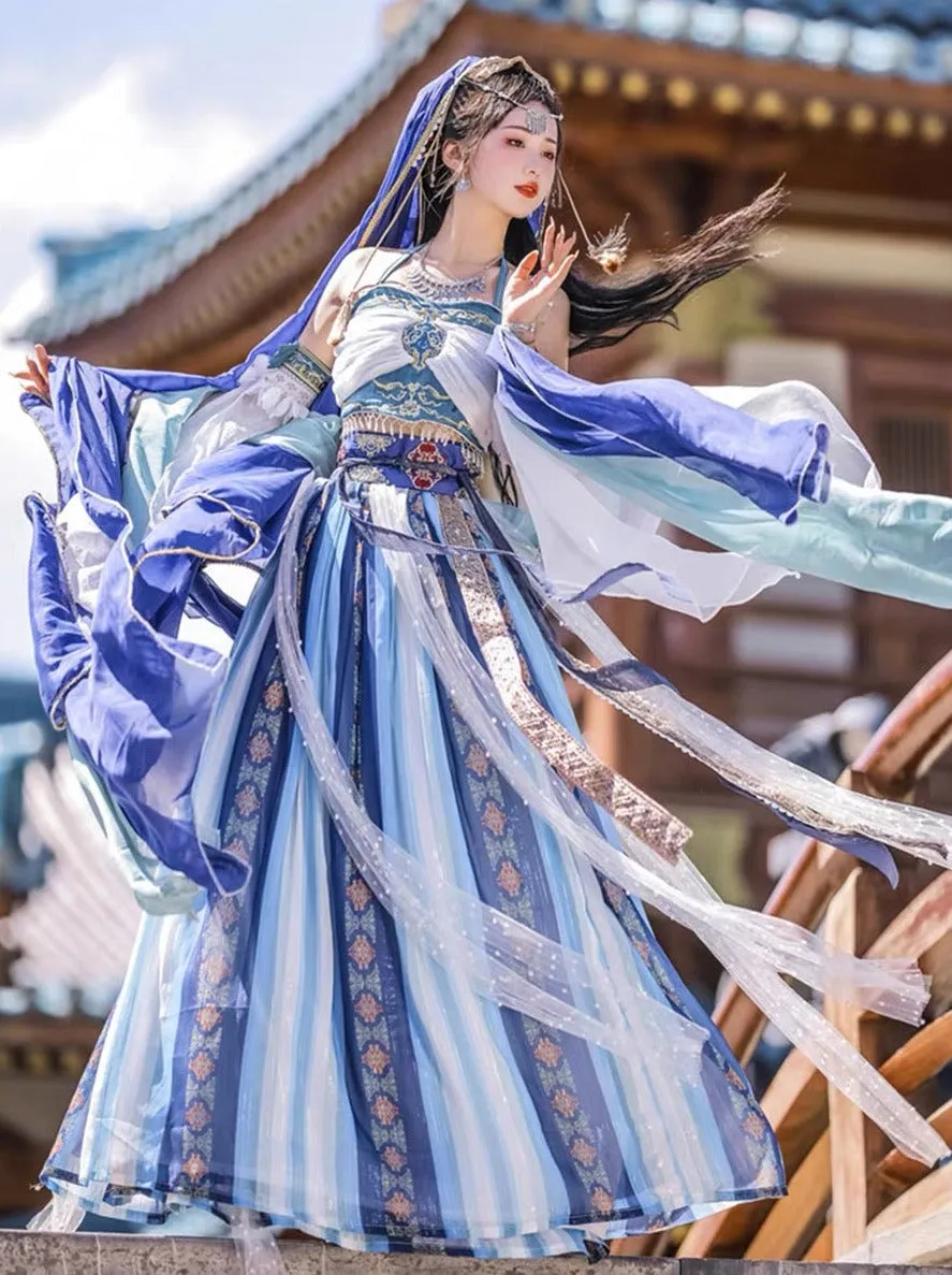 Dunhuang Fairies, Feitian Style Hanfu, Blossoms of Zen 禅意花开