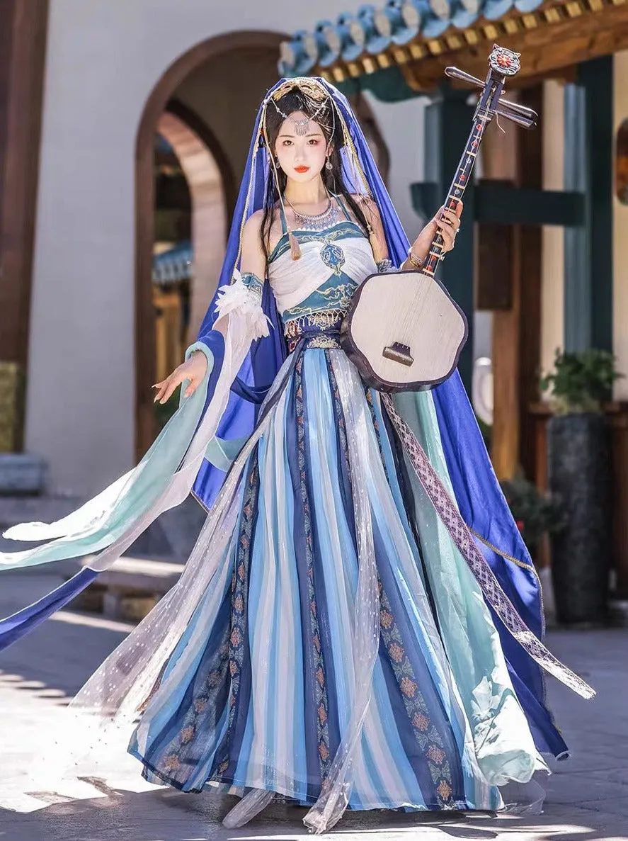 Dunhuang Fairies, Feitian Style Hanfu, Blossoms of Zen 禅意花开