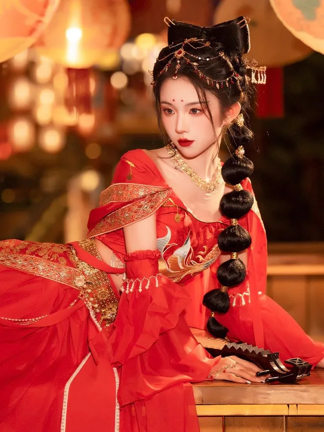 Dunhuang Fairies, Feitian Style Hanfu, Crimson Spirit 赤灵