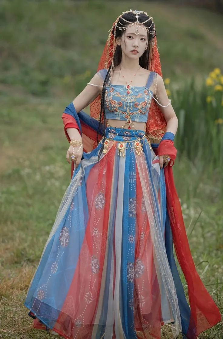 Dunhuang Fairies, Feitian Style Hanfu, Queen of Western Xia 西夏王妃 (Preorder)