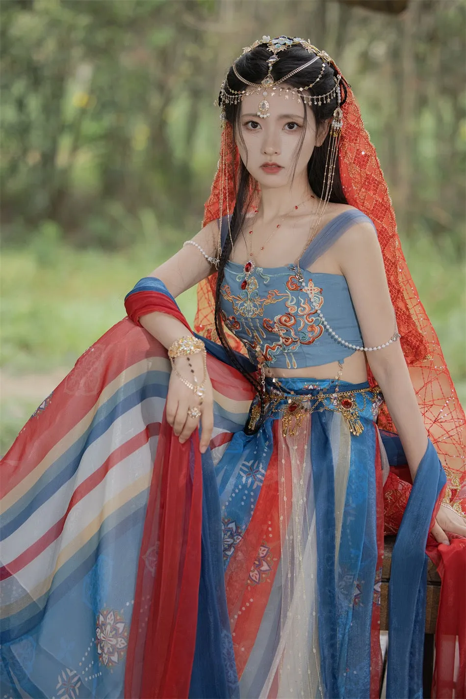 Dunhuang Fairies, Feitian Style Hanfu, Queen of Western Xia 西夏王妃 (Preorder)