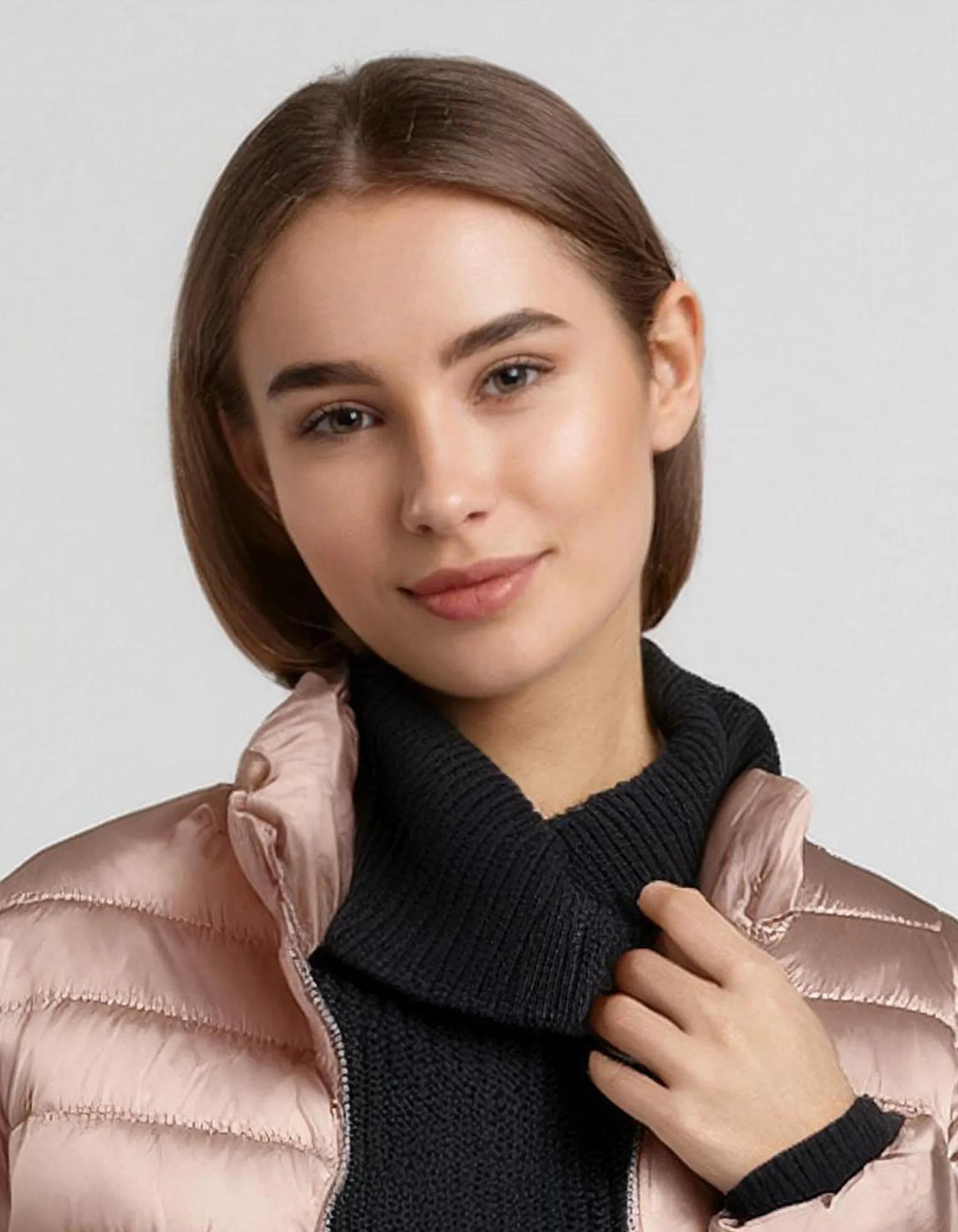 Dusty Pink Quilted Puffer Jacket