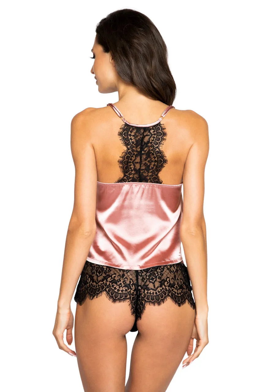 Elegant Satin and Lace Pajama Set