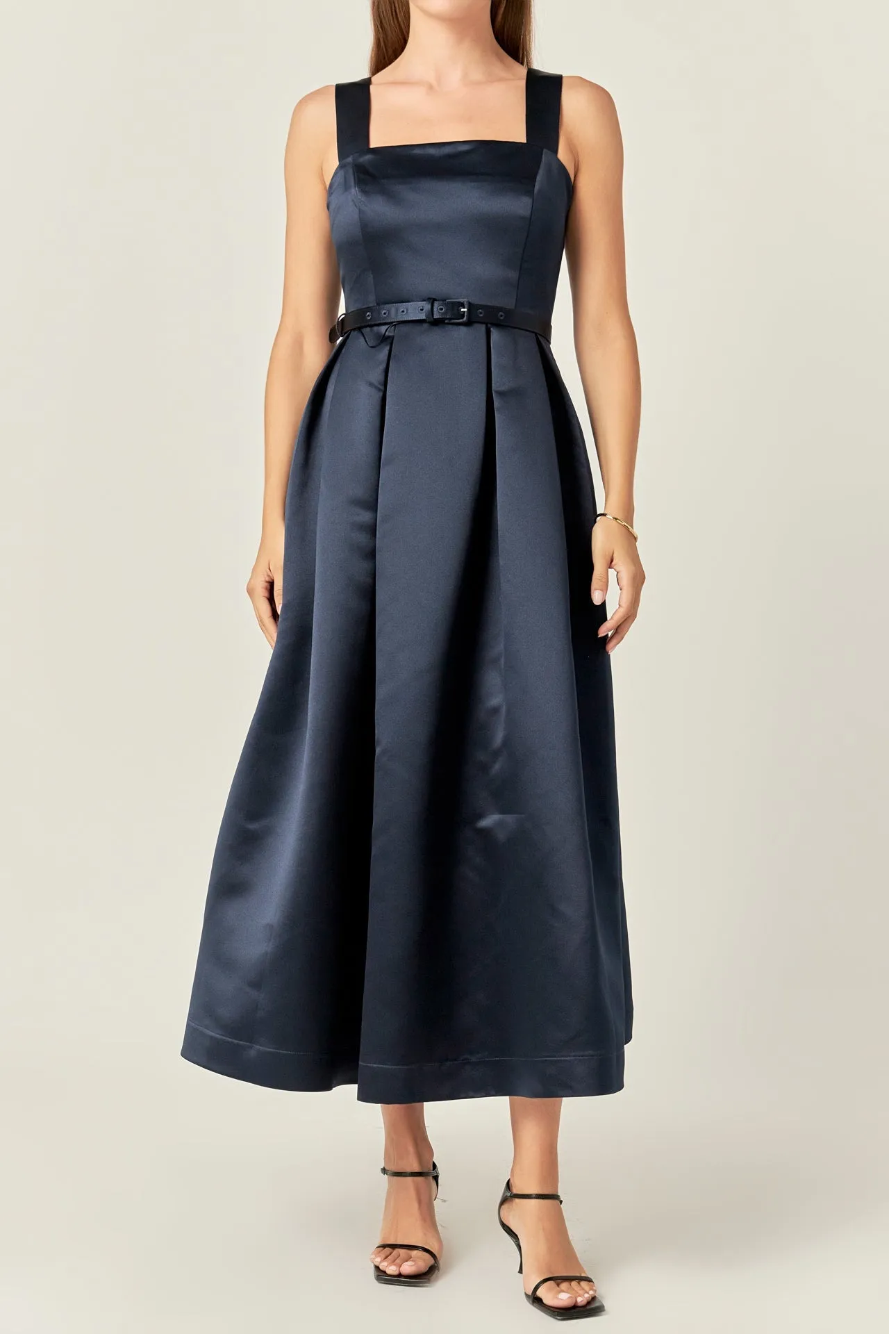 English Factory - Sleeveless Flared Midi Dress