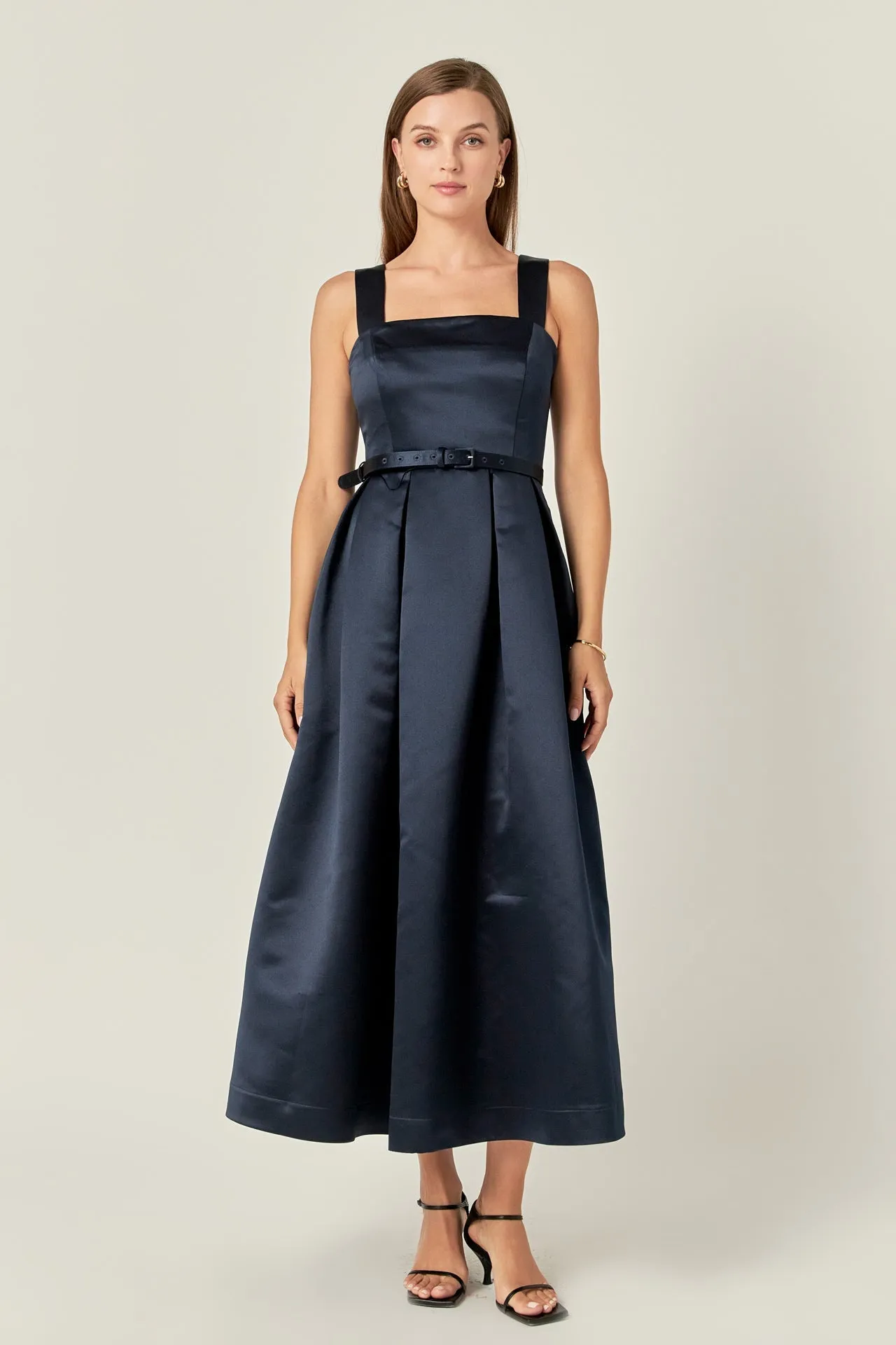 English Factory - Sleeveless Flared Midi Dress