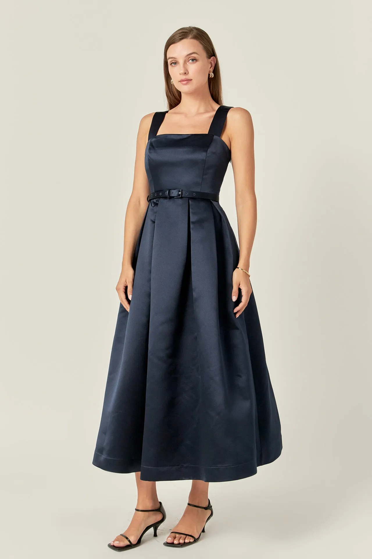 English Factory - Sleeveless Flared Midi Dress