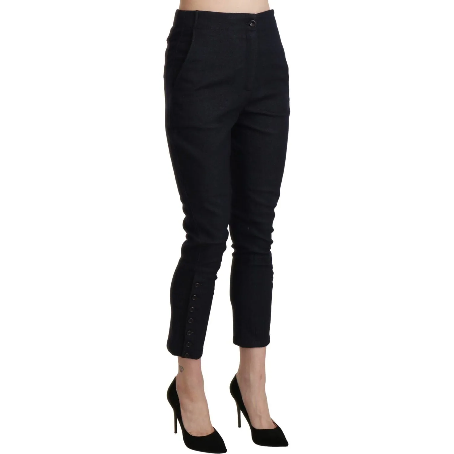 Ermanno Scervino Chic High Waist Cropped Capri Pants