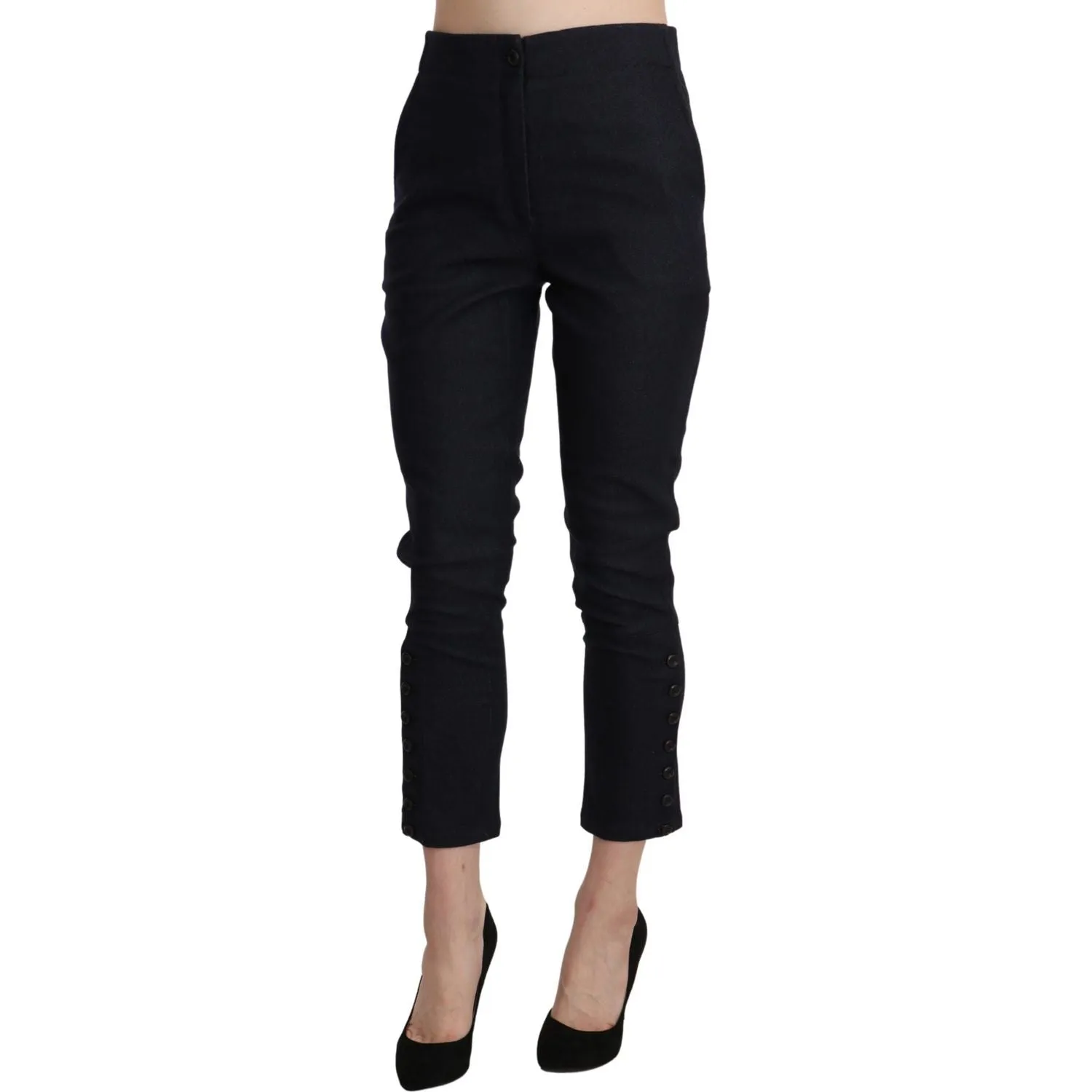 Ermanno Scervino Chic High Waist Cropped Capri Pants