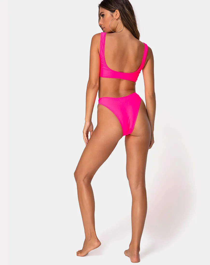 Farida Bikini Bottom in Hot Pink