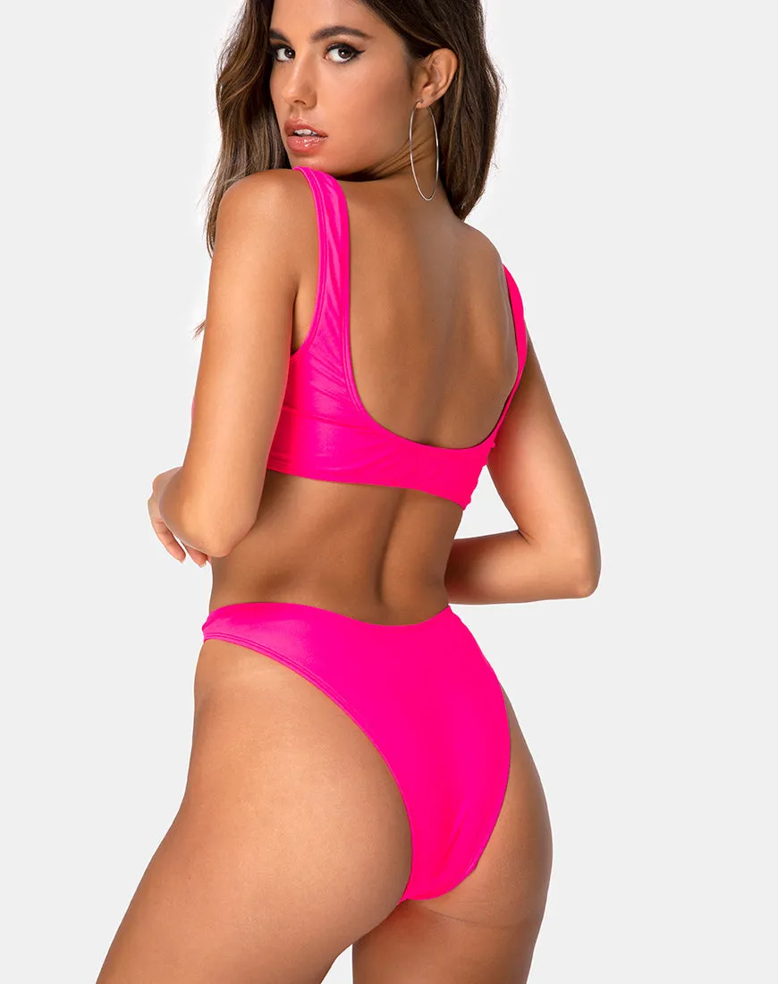 Farida Bikini Bottom in Hot Pink