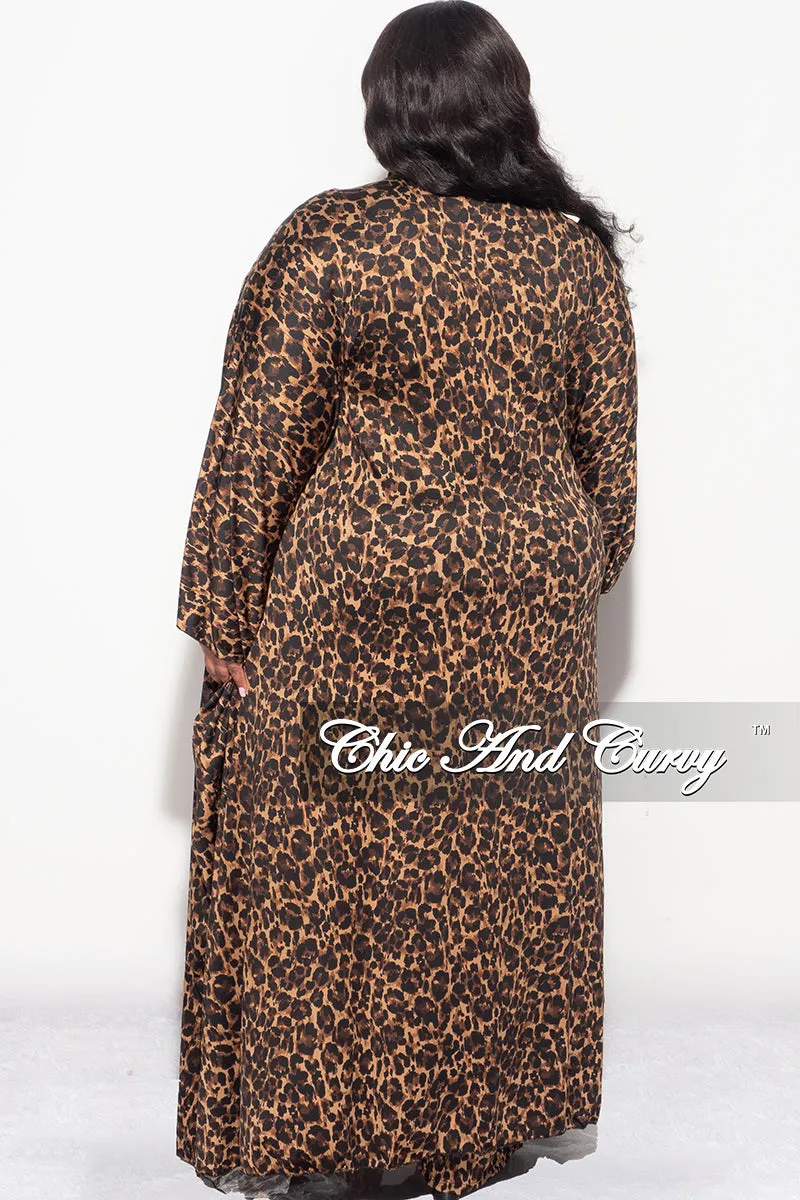 Final Sale Plus Size 2pc Kaftan and Pants Set in Animal Print