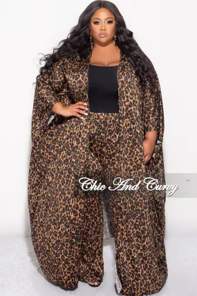 Final Sale Plus Size 2pc Kaftan and Pants Set in Animal Print