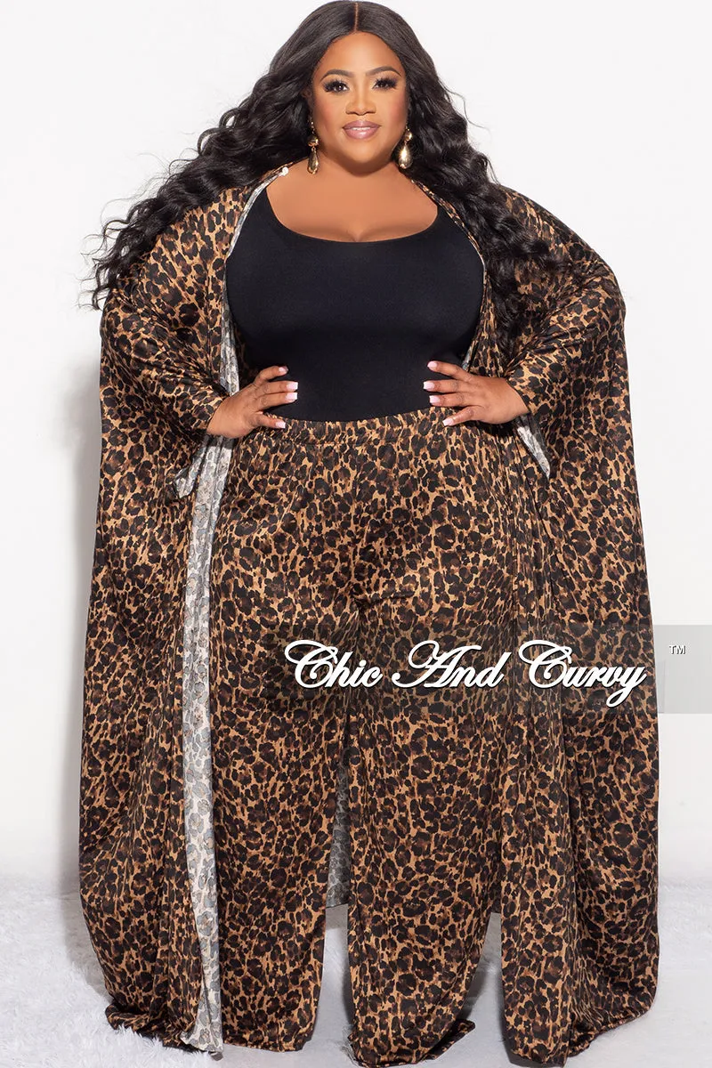 Final Sale Plus Size 2pc Kaftan and Pants Set in Animal Print