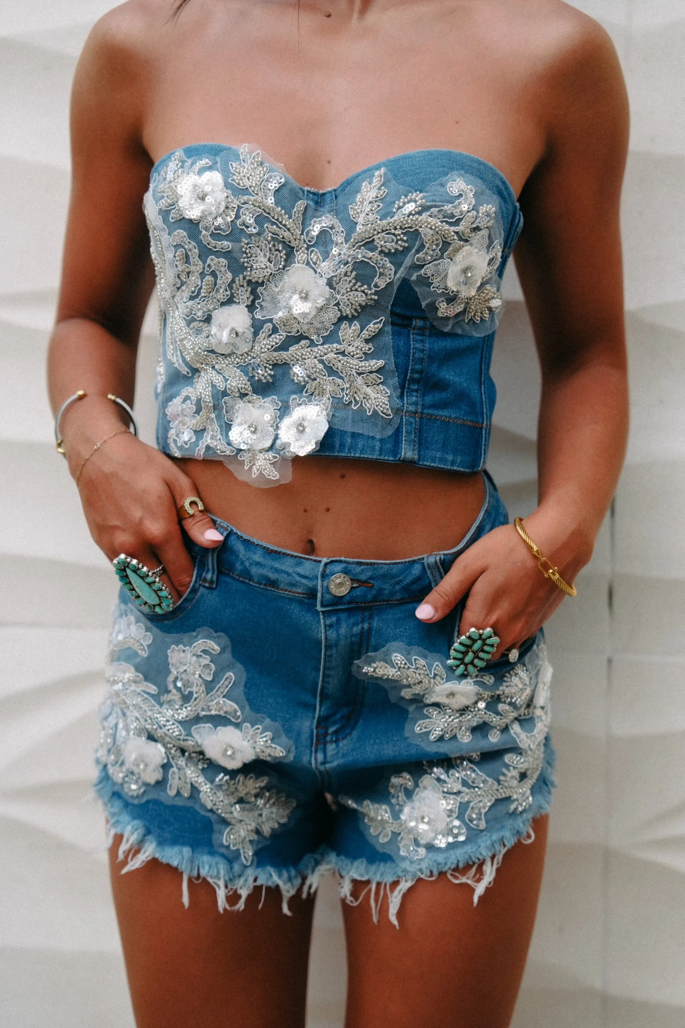 Floral Dreams Denim Set