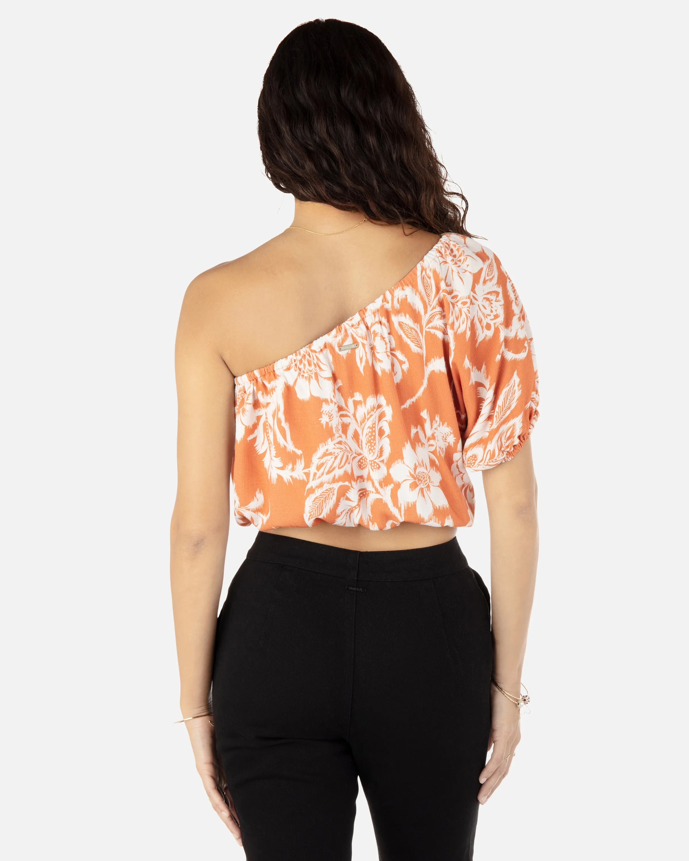 Floral Ikat One Shoudler Top