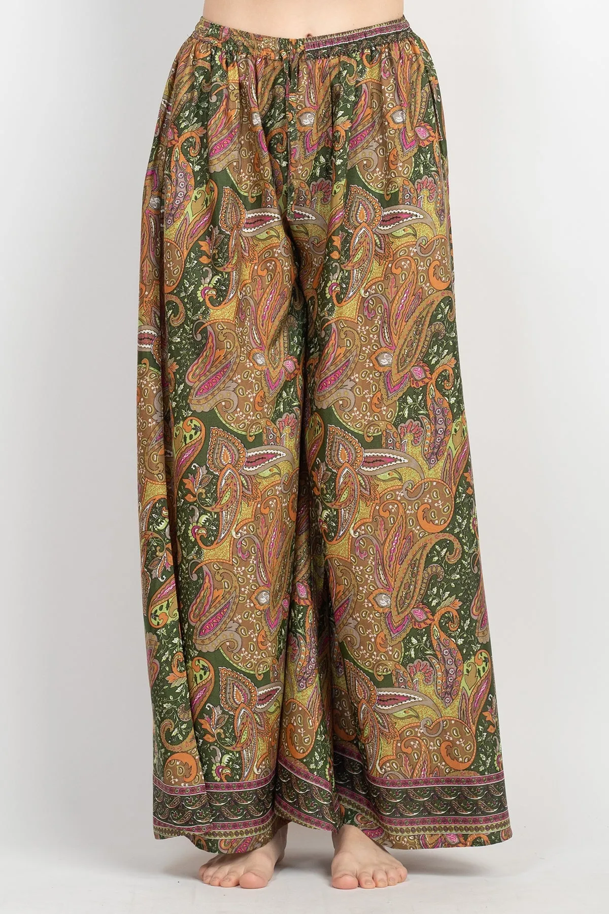 Flowy Paisley Palazzo Pants