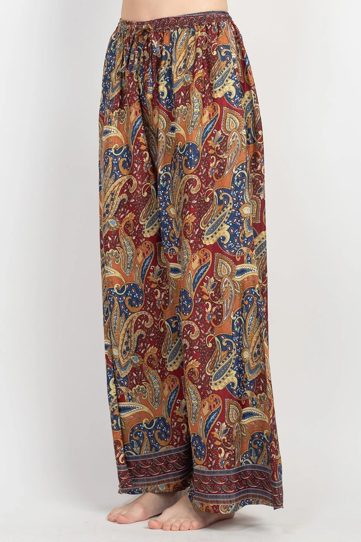 Flowy Paisley Palazzo Pants