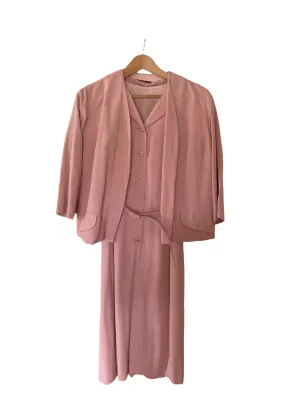 Forever Younger By Marie-Moore Two-Piece Jacket and Dress Pink UK Size 18