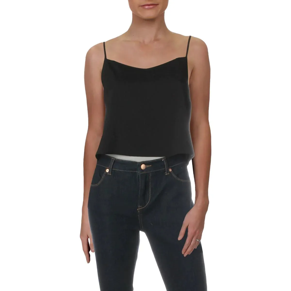 FRENCH CONNECTION Women's Cropped Camisole Top in Black