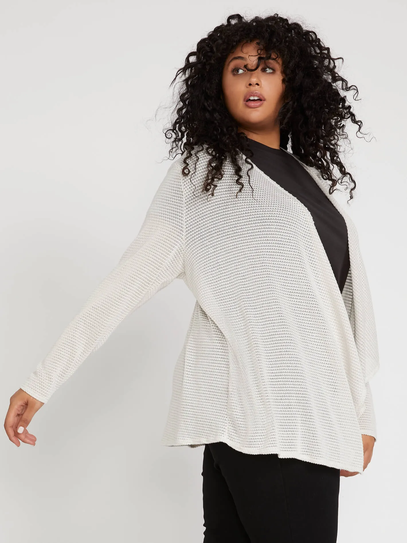 Go Go Wrap Plus Size Cardigan - Oatmeal