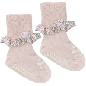 Gobabygo Soft Pink / Michelle Pink Non-slip Socks Bamboo / Liberty