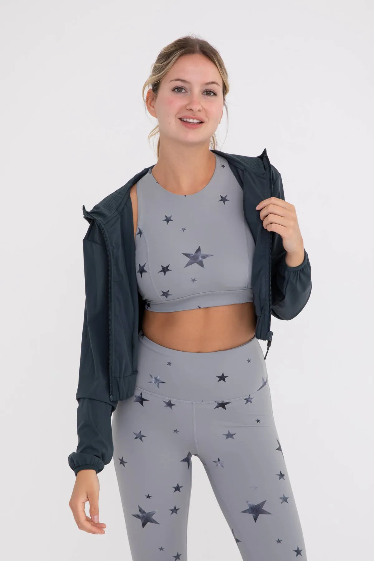 Graphene-Blend Cropped Active Jacket