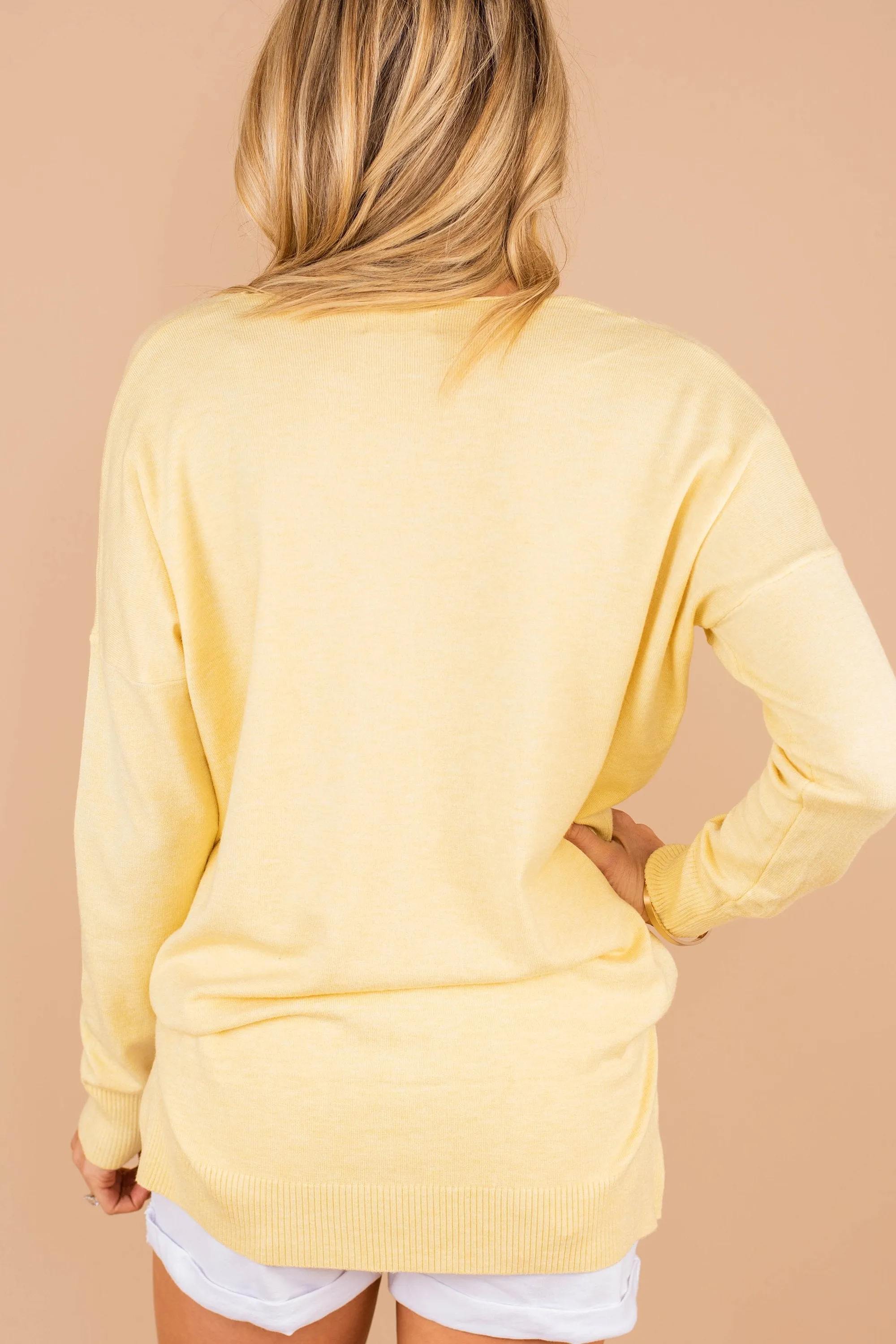 I Could Be Heather Daisy Yellow Sweater