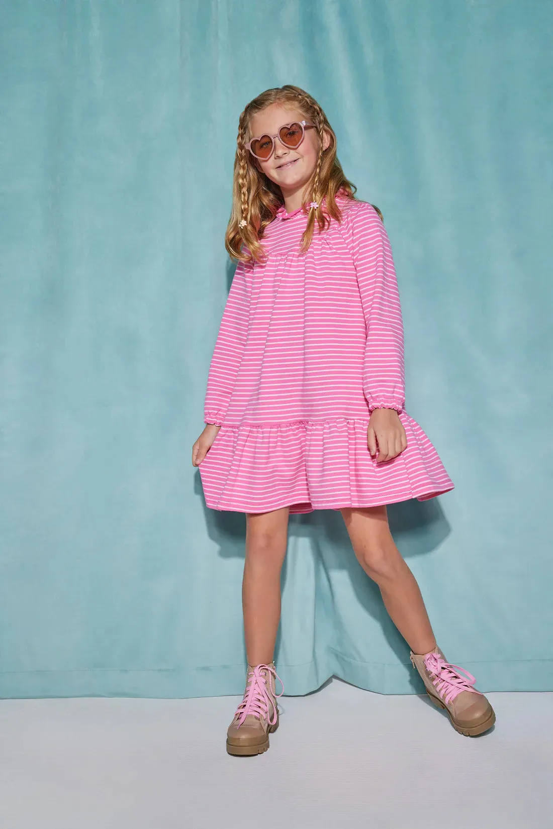 Jody Dress- Pink Stripe