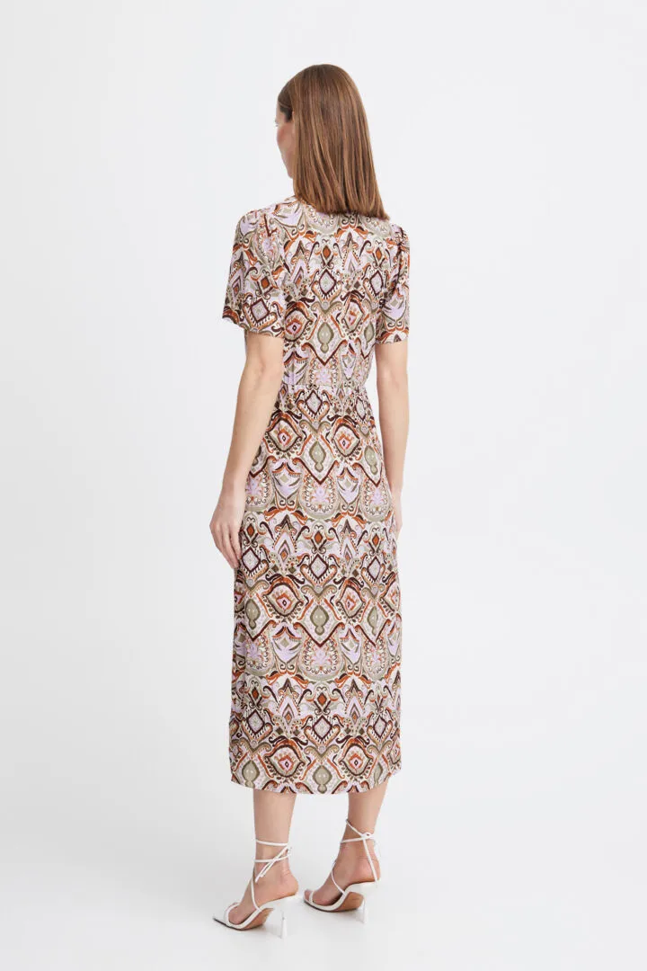 Joella Button Dress - Aloe Boho Mix