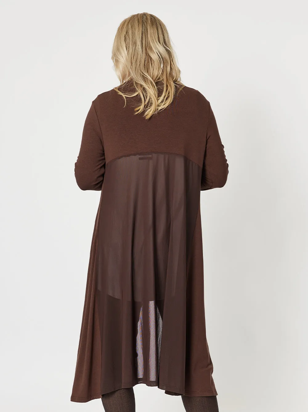 Juli Longline Cardigan - Chocolate