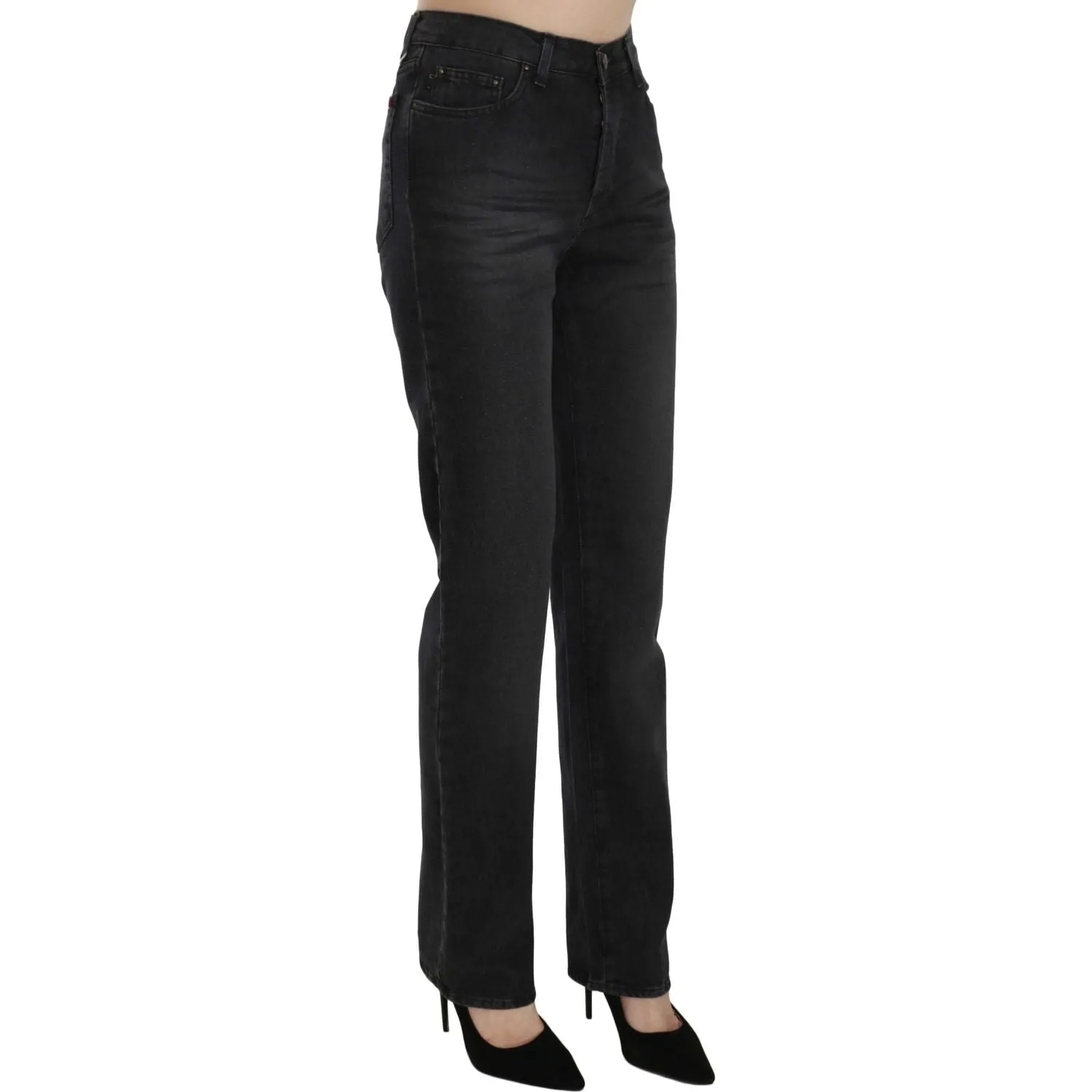 Just Cavalli Elevate Your Style: Chic Black High Waist Denim