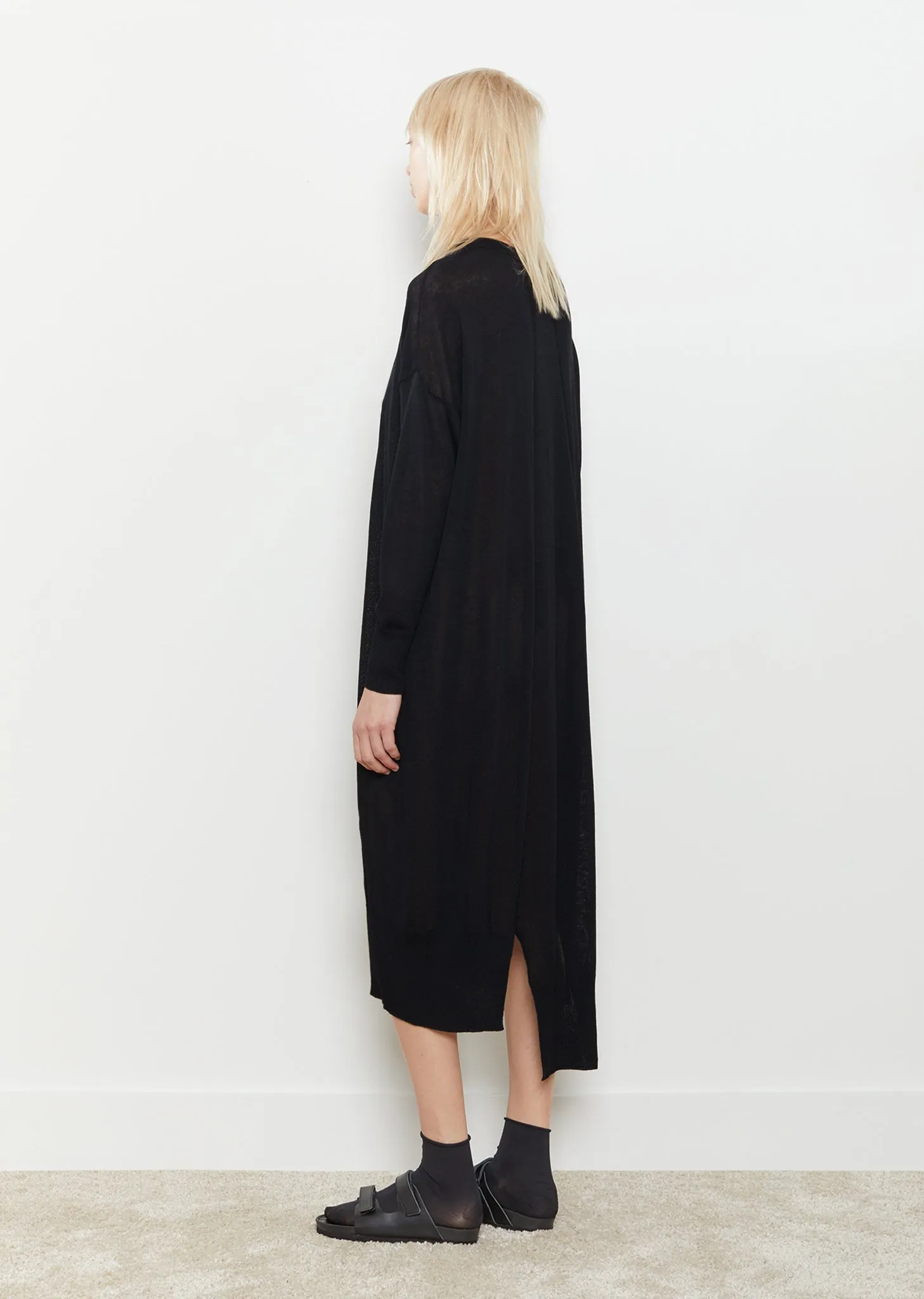 Knit Diagonal Panel Dress