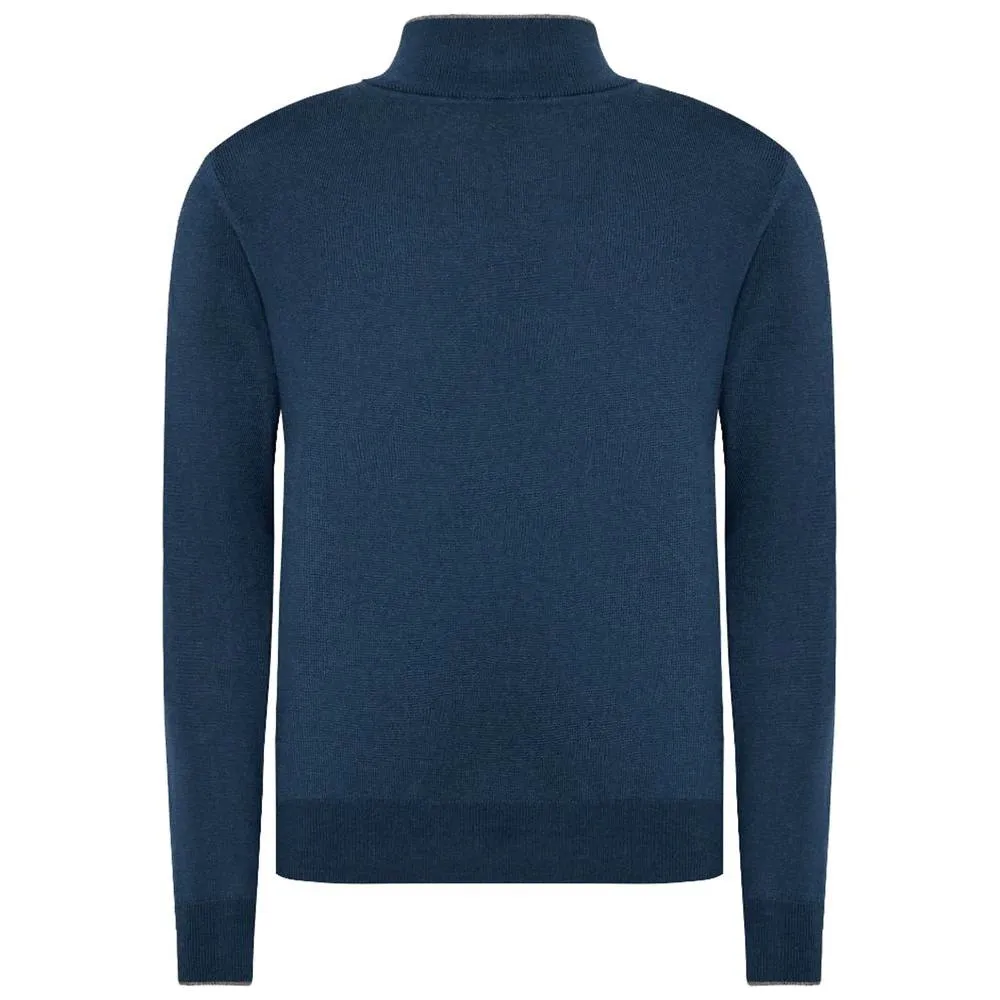 La Martina Blue Acrylic Sweater