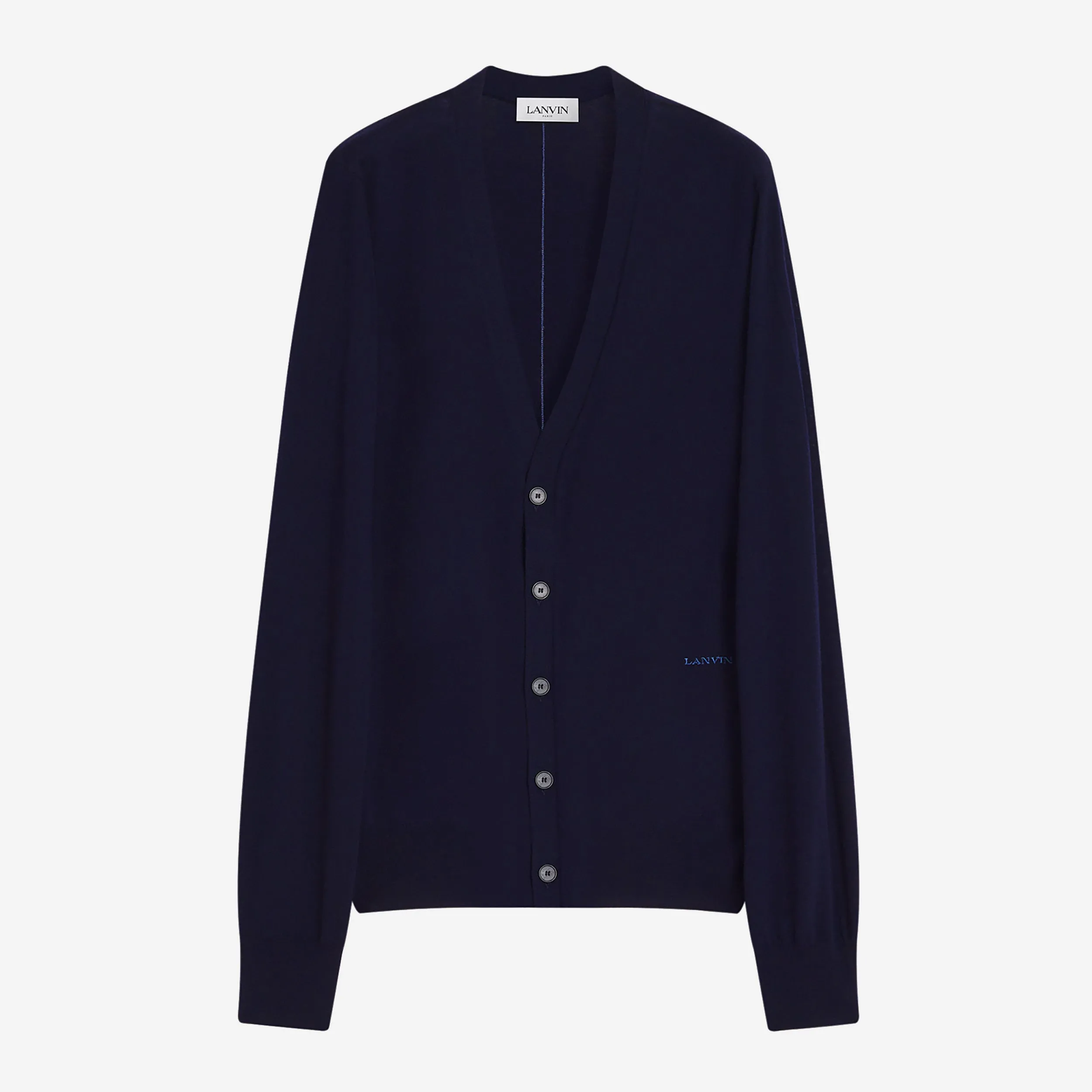 Lanvin Merino Straight Knit Cardigan