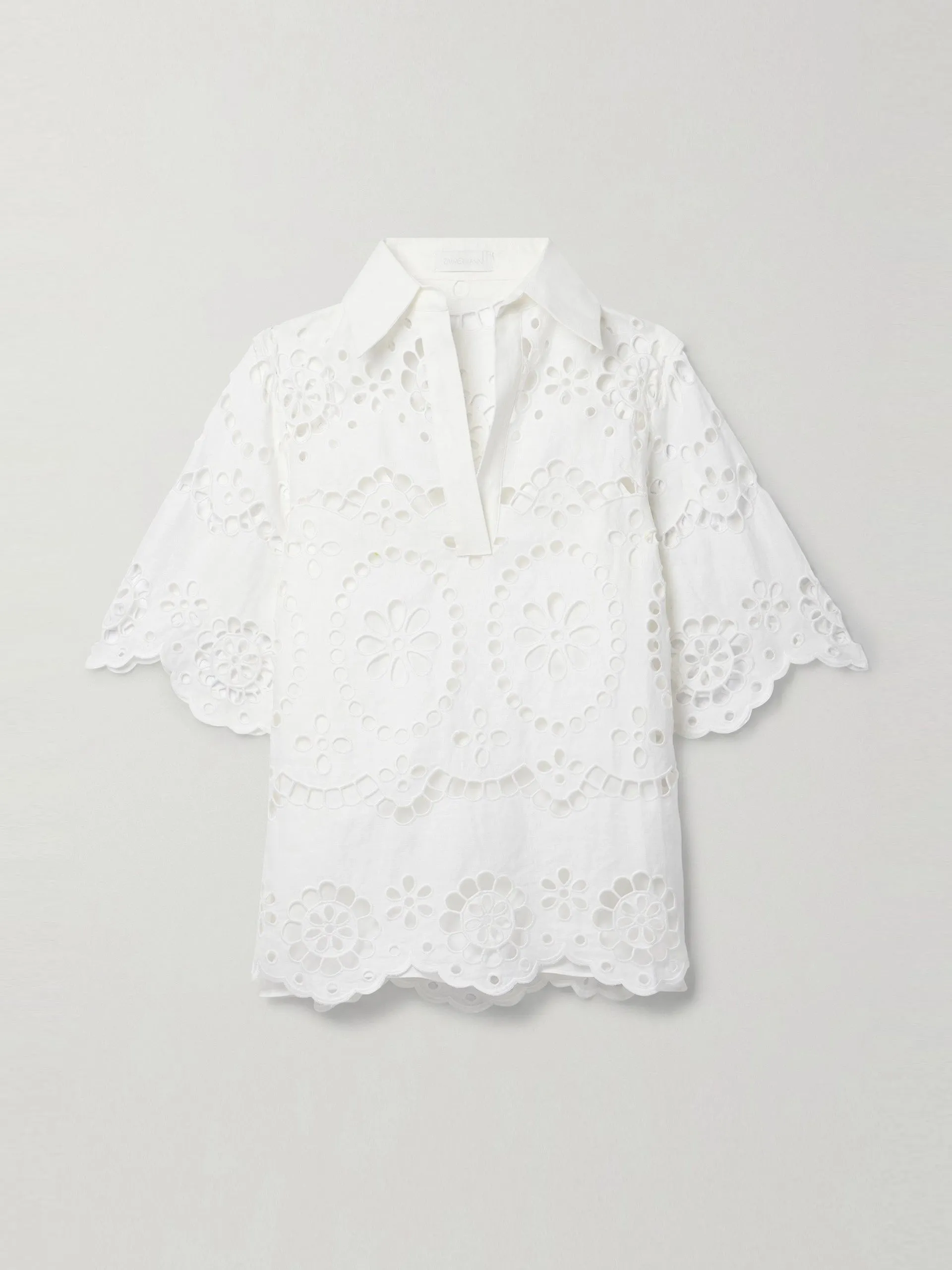 Lexi broderie anglaise linen top