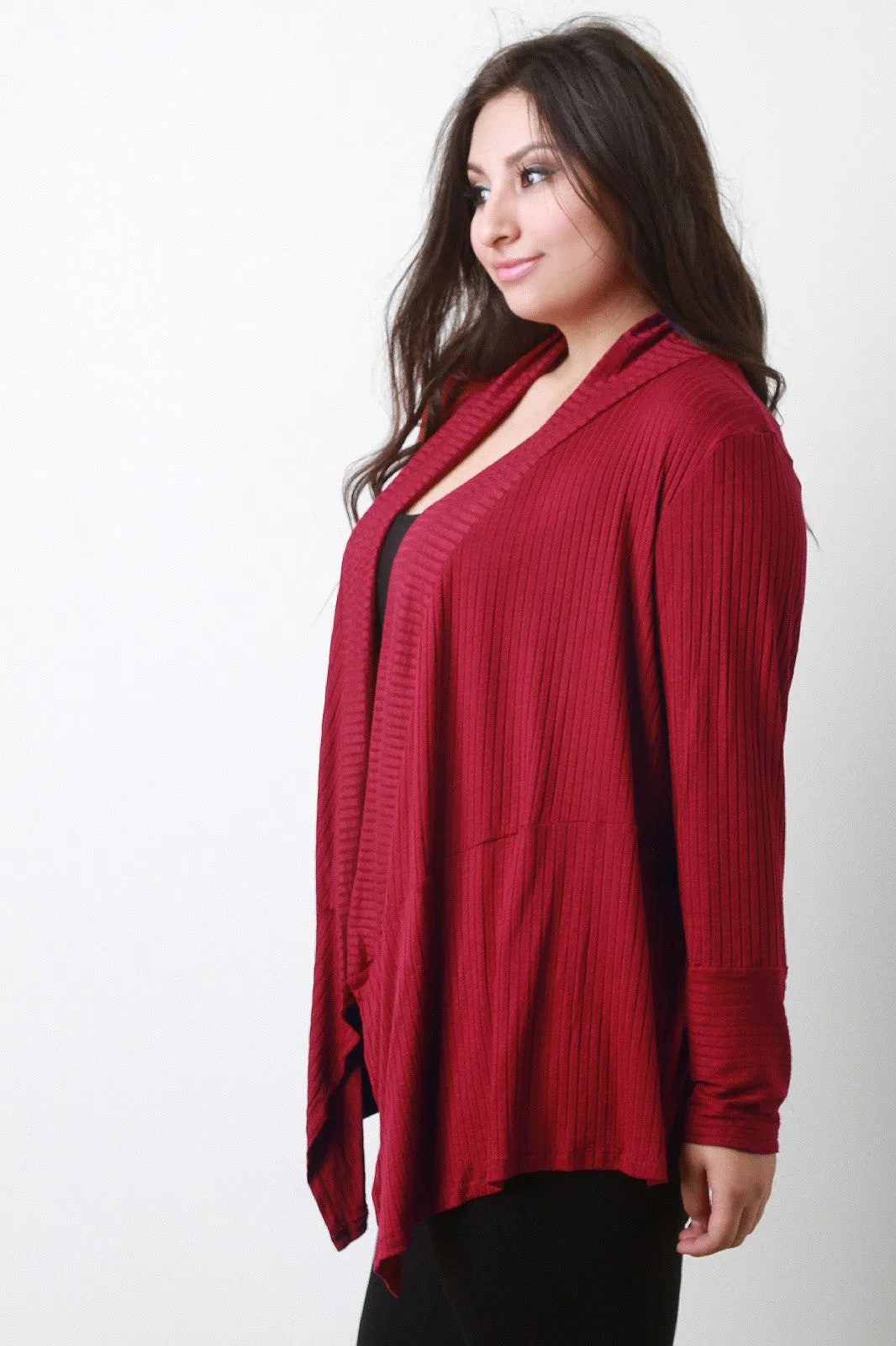 Lightweight Ribbed Knit Cardigan