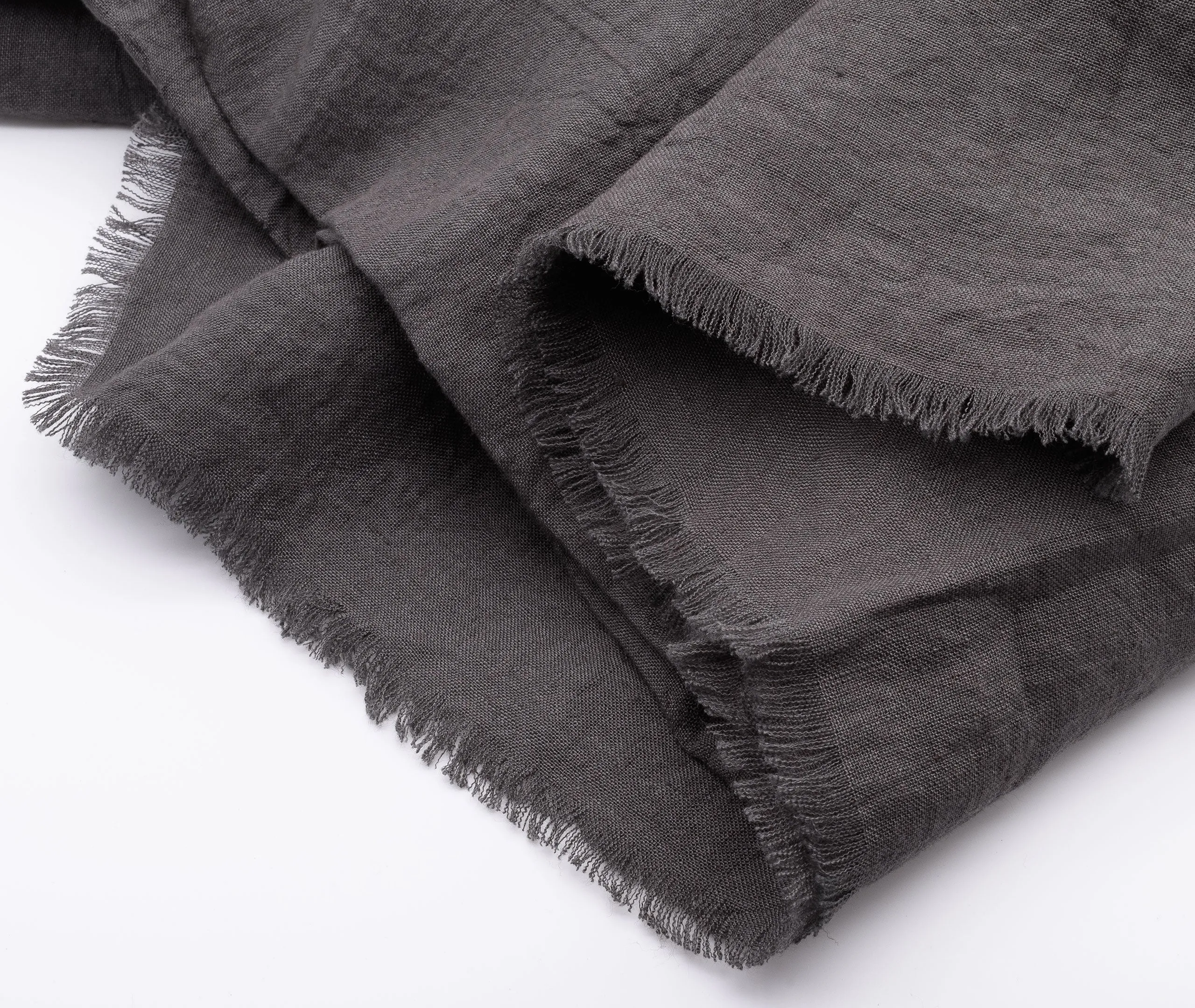 Linen Scarf - Charcoal