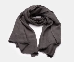 Linen Scarf - Charcoal