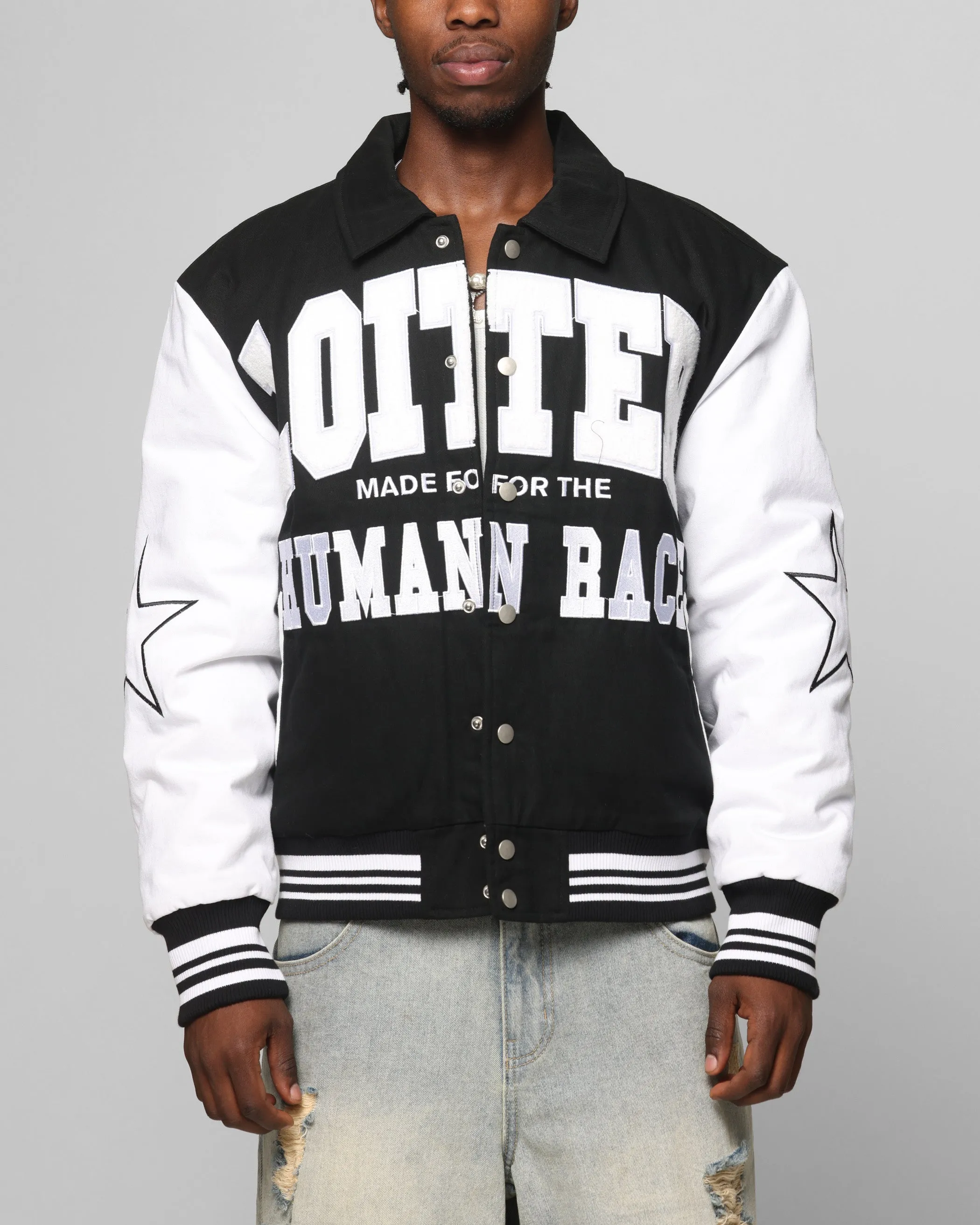 Loiter Vice City Varsity Jacket Black/White