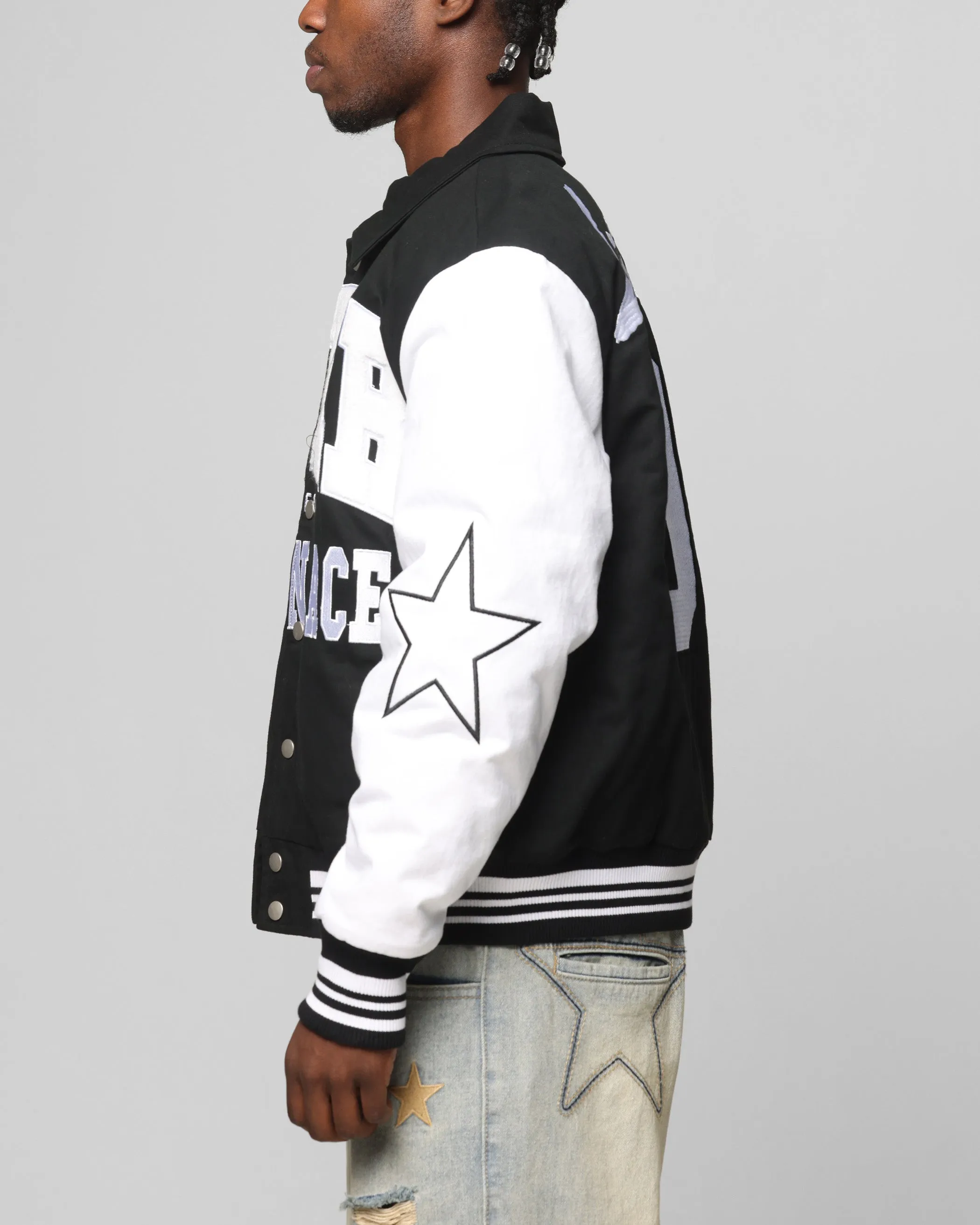 Loiter Vice City Varsity Jacket Black/White