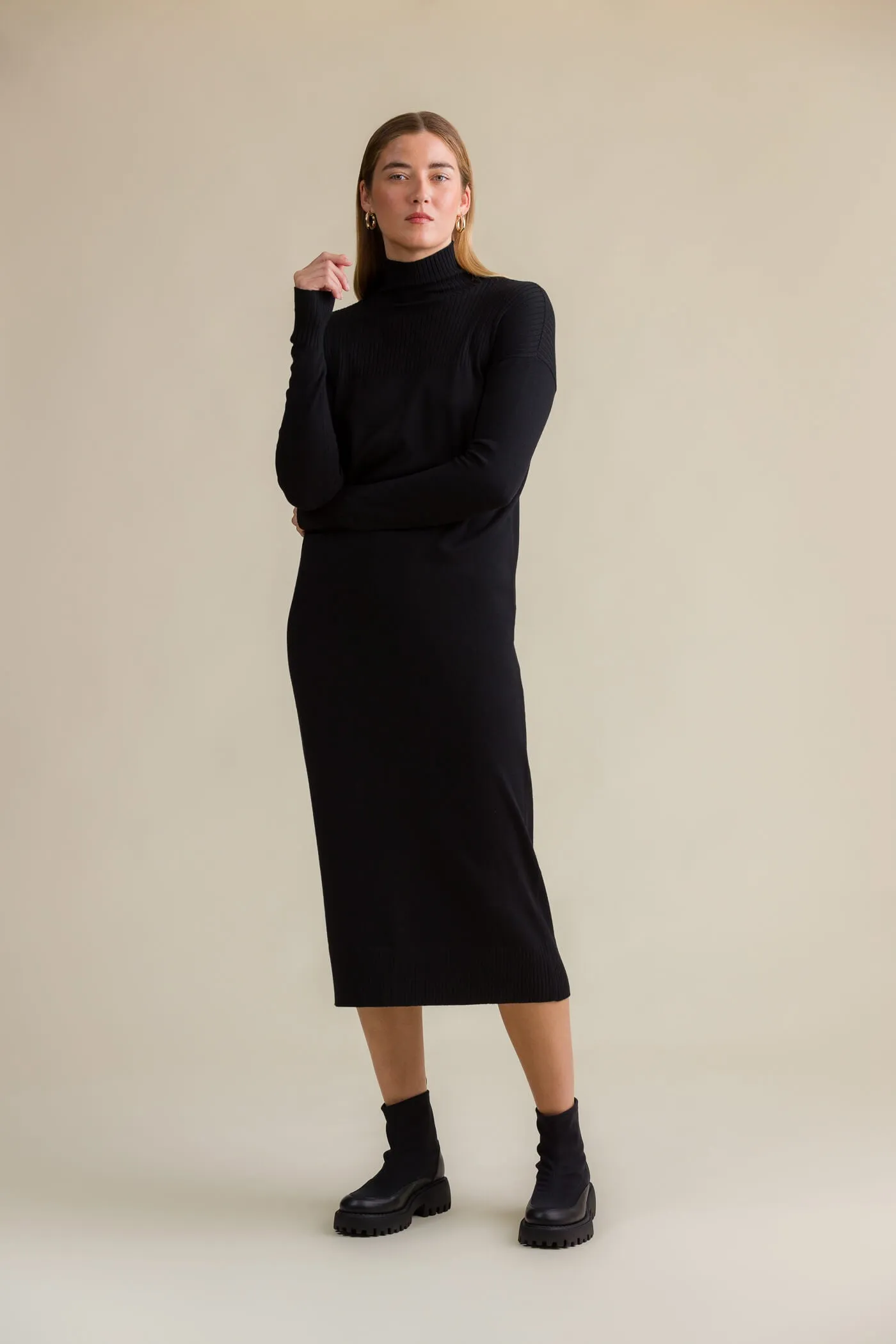 Maribel Knit Dress Black