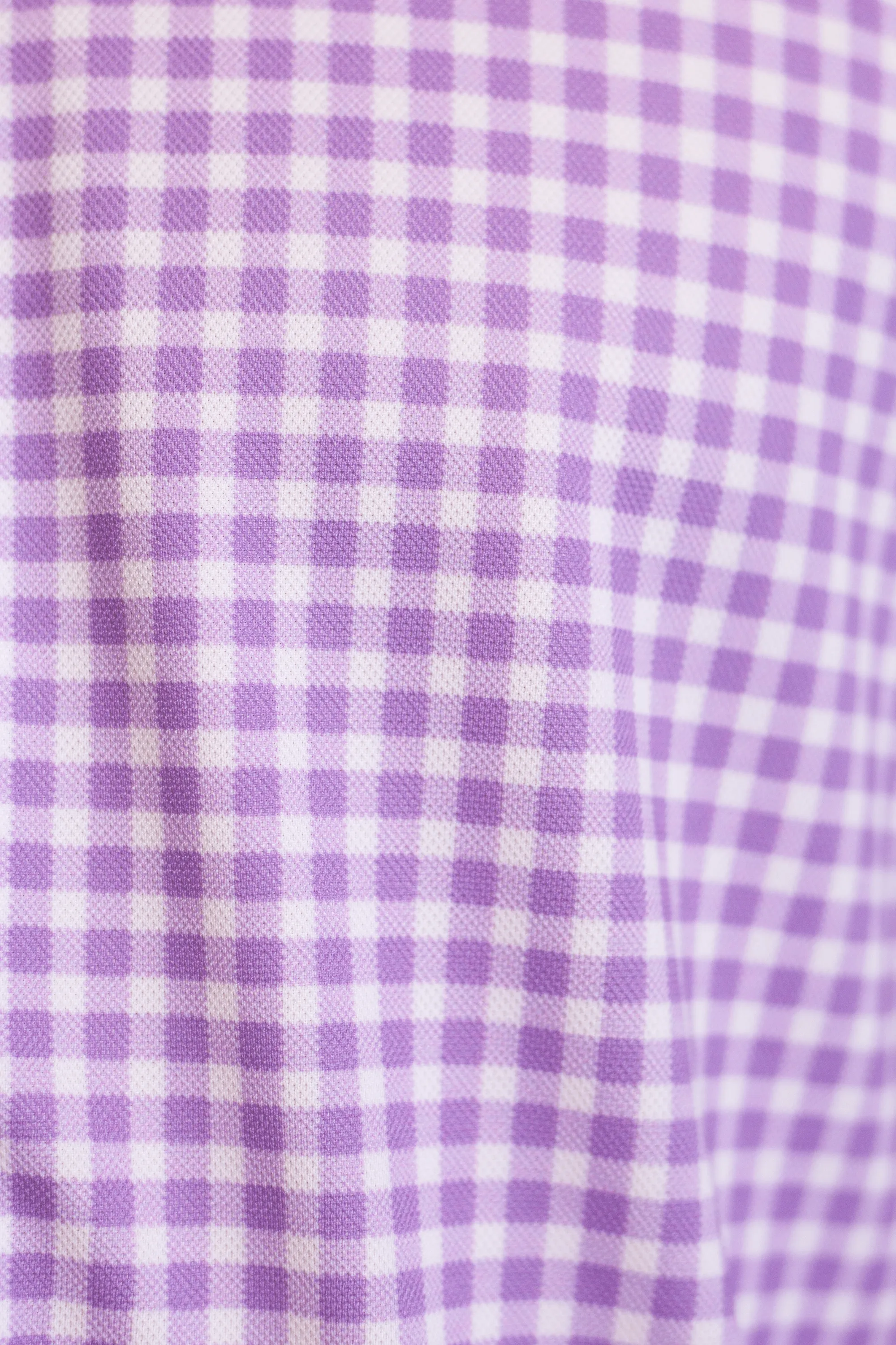 Mauro Long Sleeve Check Tech Shirt - Lavender