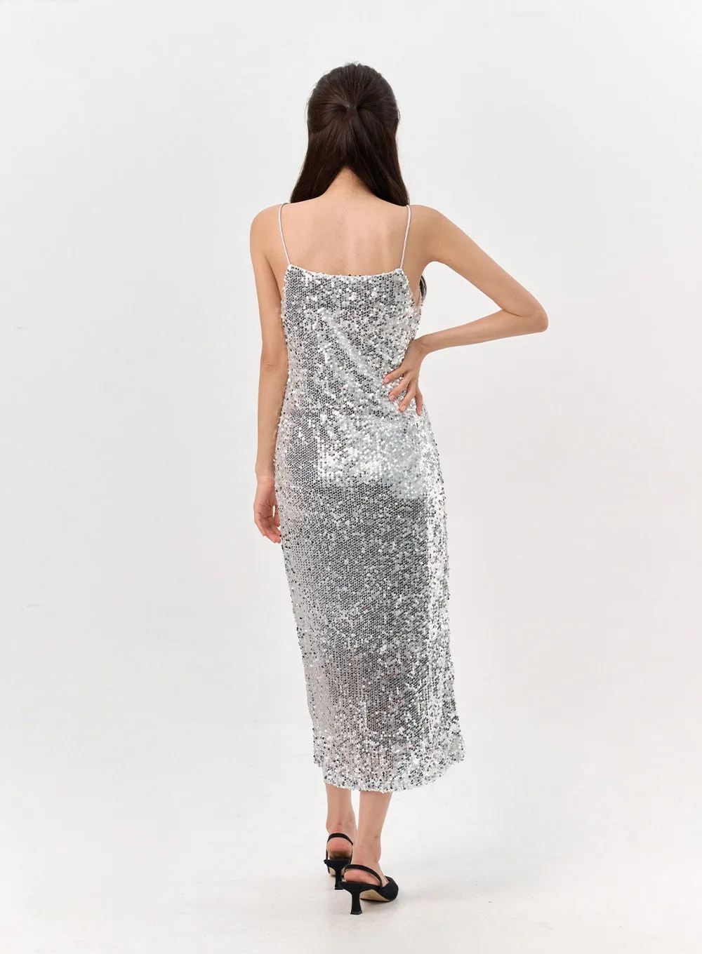 Metallic Slip Dress IO310