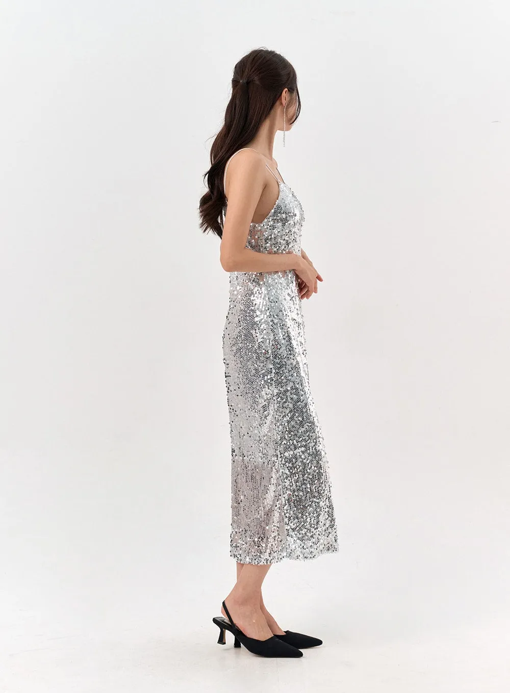 Metallic Slip Dress IO310