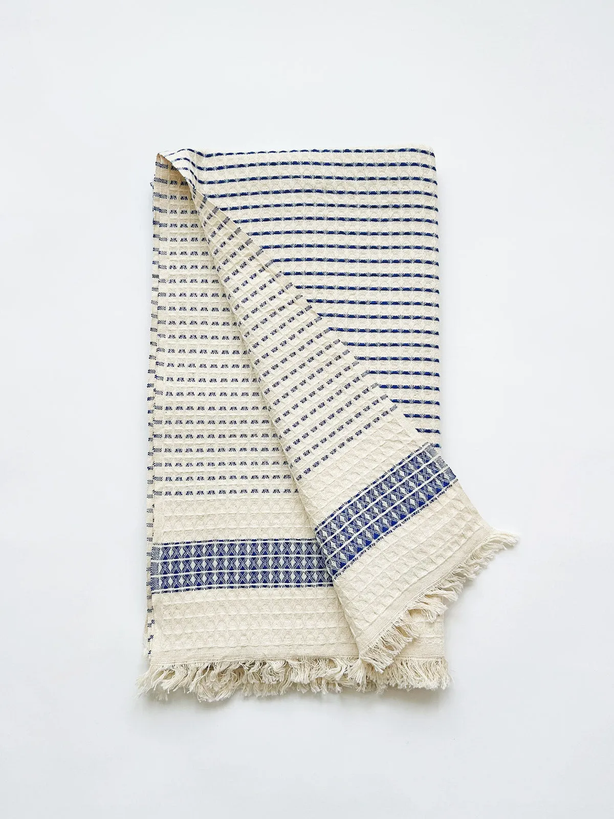 Milos Check Hammam Towel, Blue