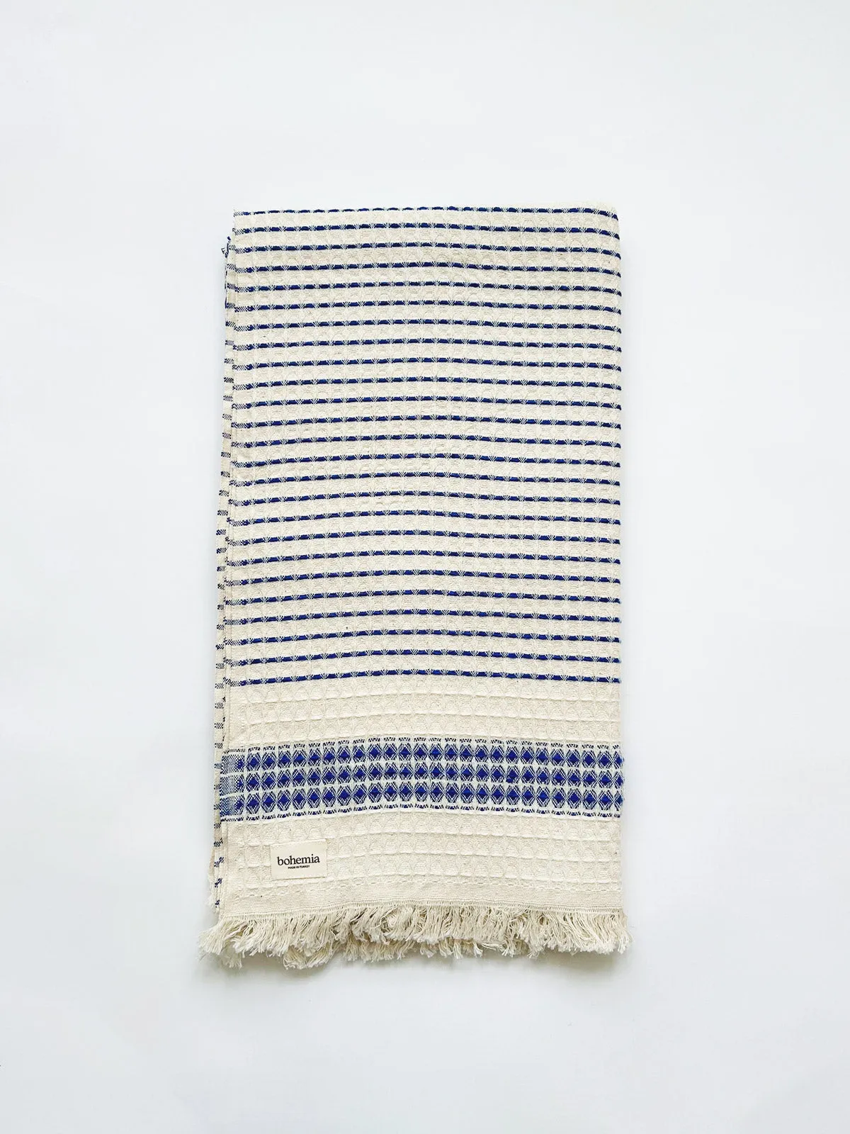 Milos Check Hammam Towel, Blue