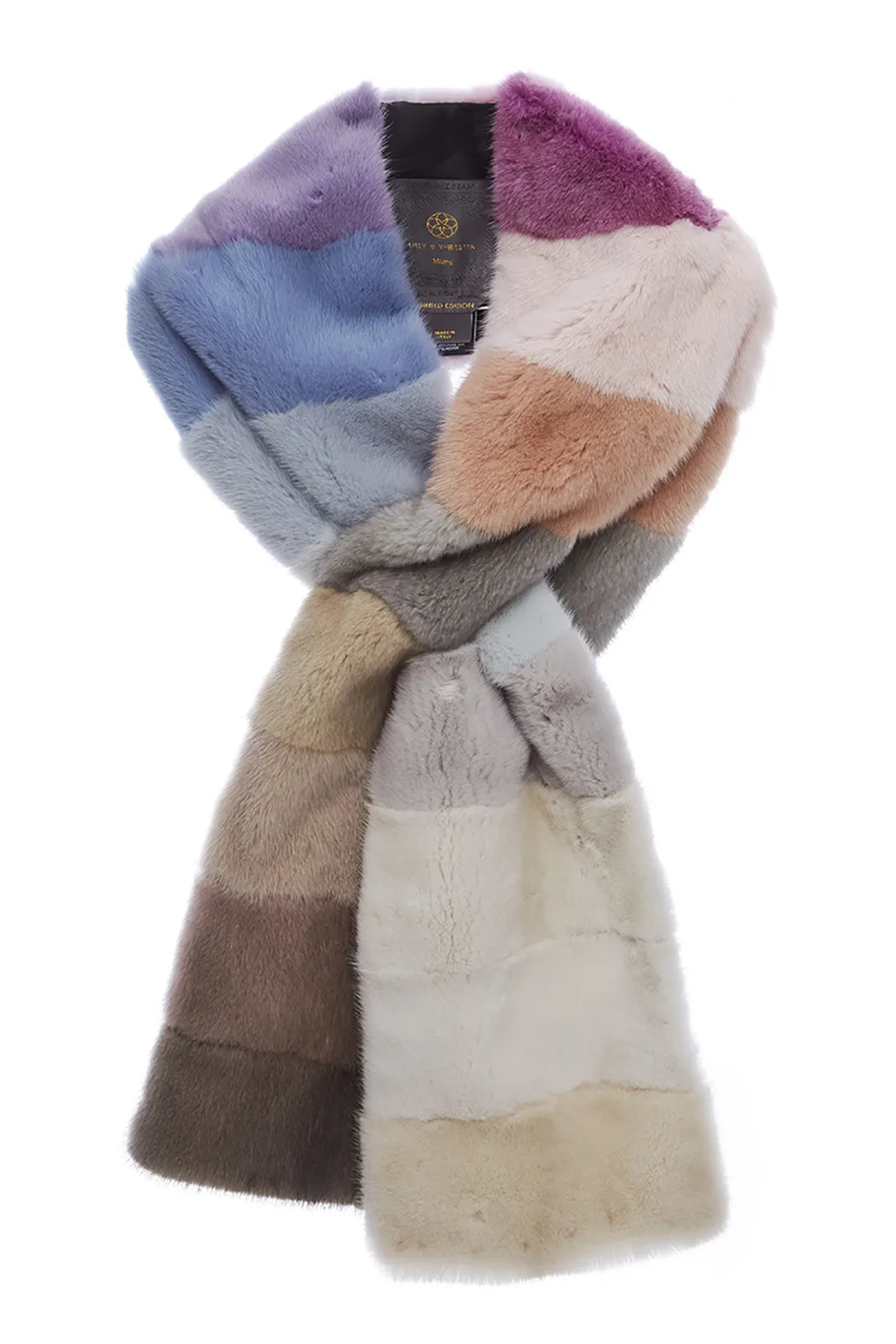 Mink Fur Scarf Rainbow