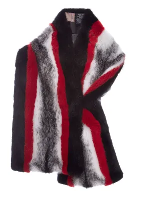 Mink Fur Scarf Red